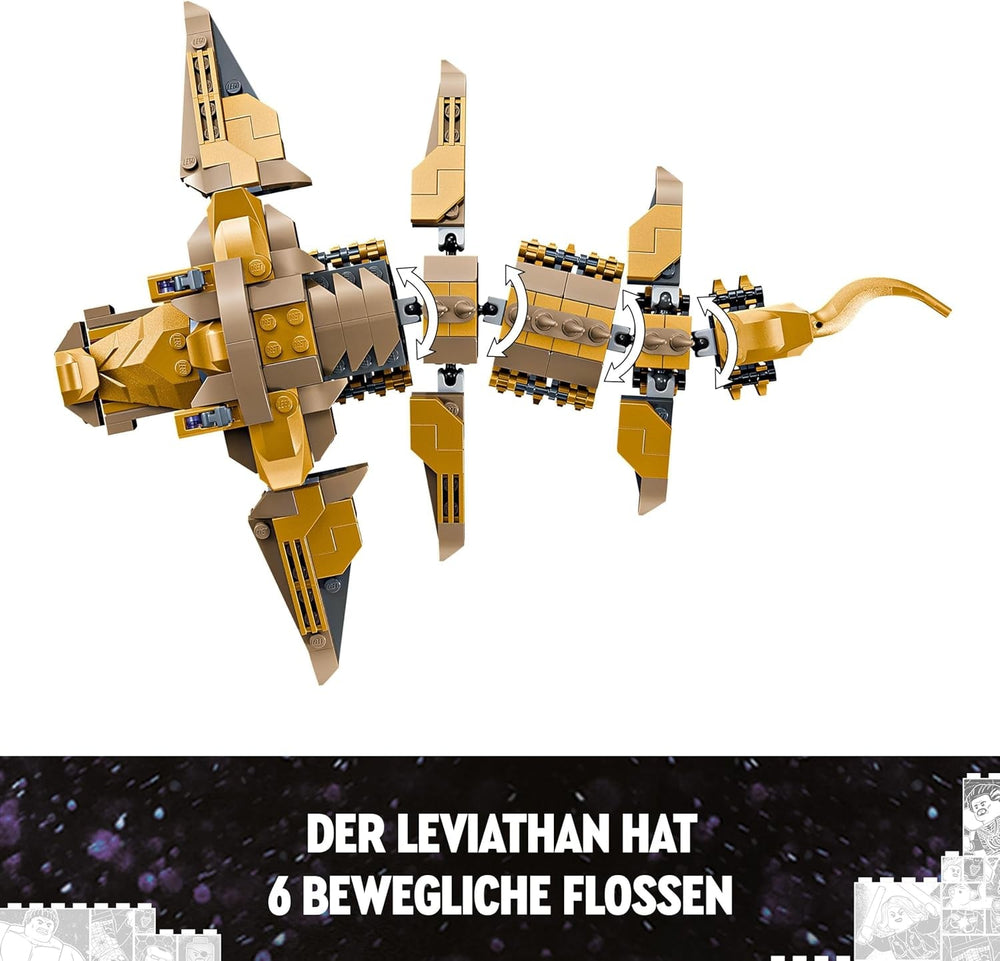 LEGO Marvel Avengers vs. Stavebnice Leviathan s Hulkem a Kapitánem Amerikou, Lokim, Černou vdovou a Chitauri Minifigurky Hrací sada Avengers pro chlapce a dívky 7+ 76290 Stavebnice Besuche den LEGO-Store