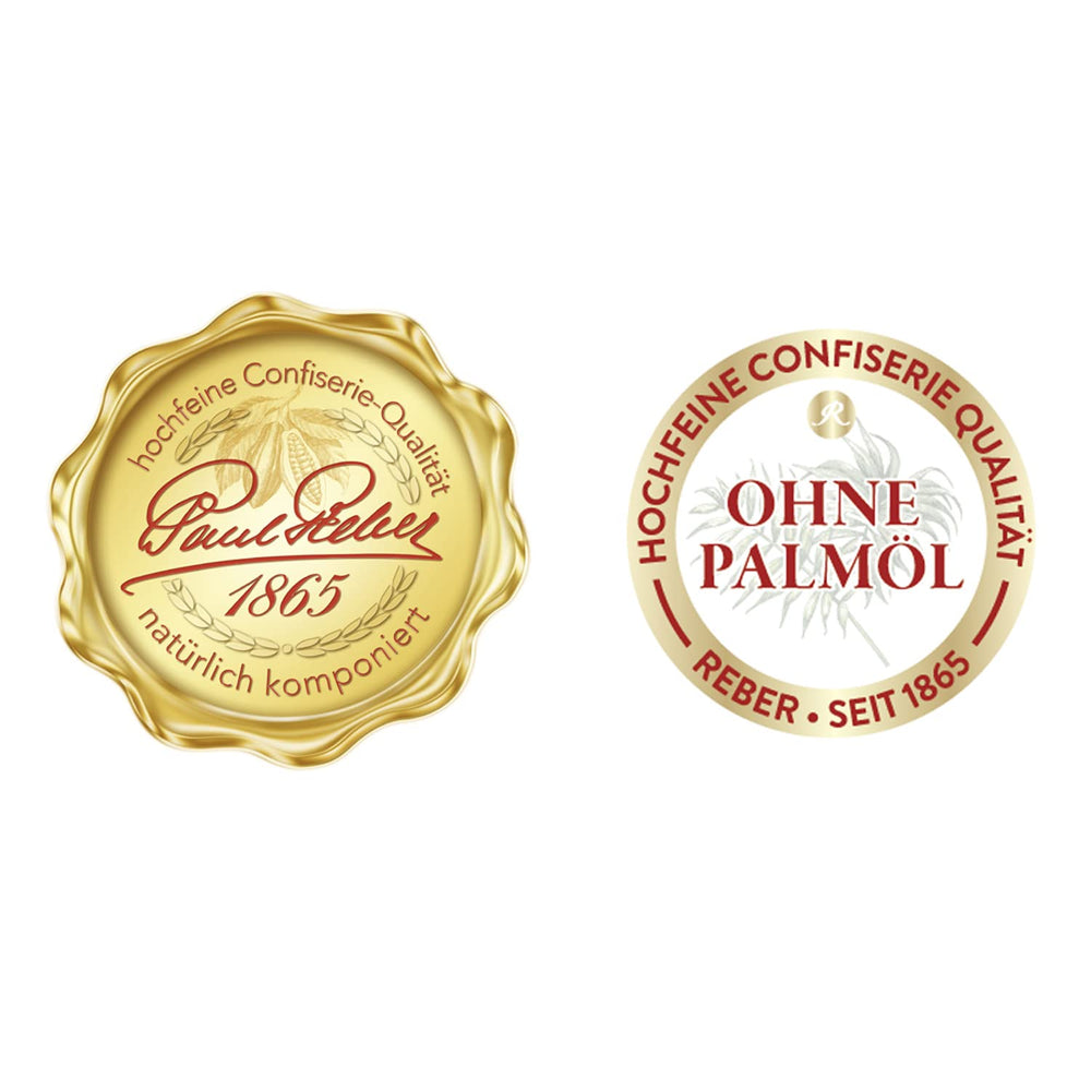 Rebel, Duet Mozart Kugeln, balení 2 ks, hořké čokoládové Mozartovy kuličky plněné pistáciemi a marcipánem, mandlemi a lískooříškovým nugátem, 40g (2 Mozartovy kuličky)