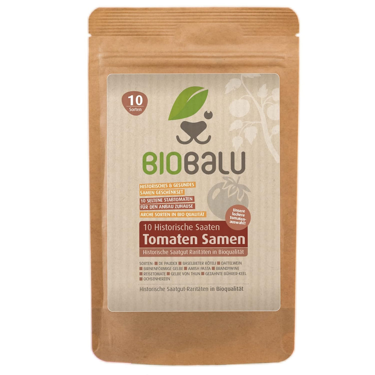 Tomatensamen Bio - 10 Alte Sorten in Einzelpackungen - Historisches Saatgut Set Tomaten, Saatgut Raritäten in Bioqualität, Samenfeste & Seltene Tomatensorten Für - Geschenkset