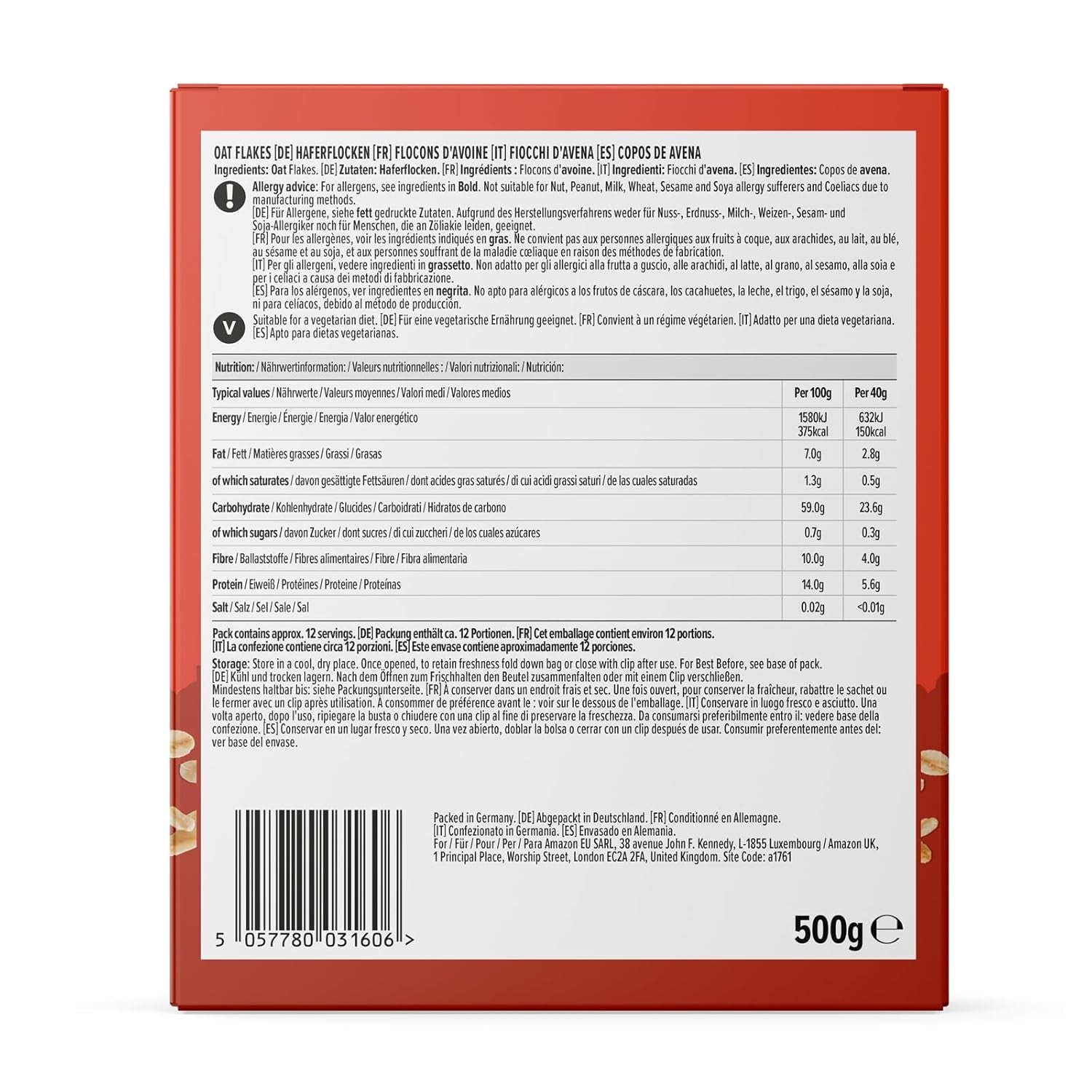 Amazon's Delicate Oatmeal, 500 g