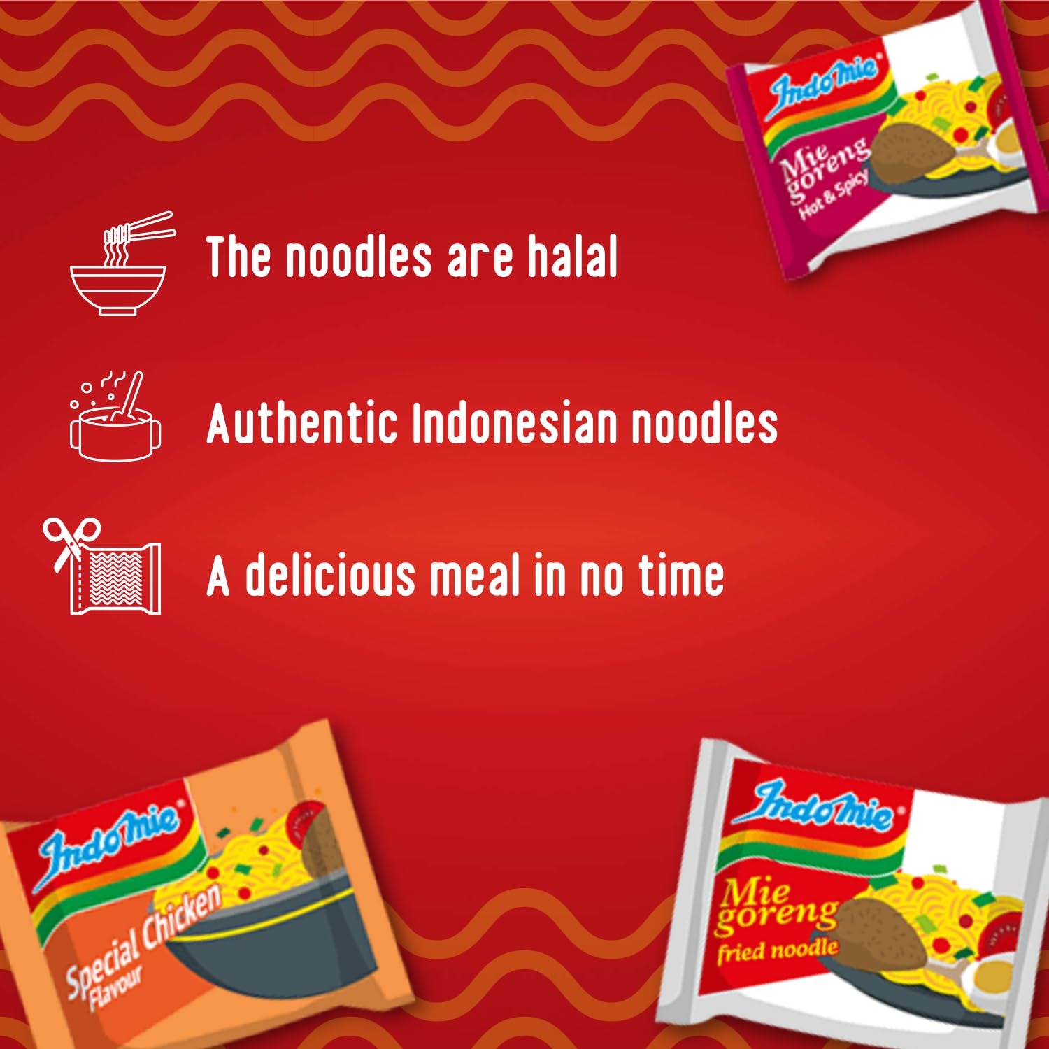 INDOMIE – Instantní nudle Mi Goreng – Multipack (40 x 80 g)