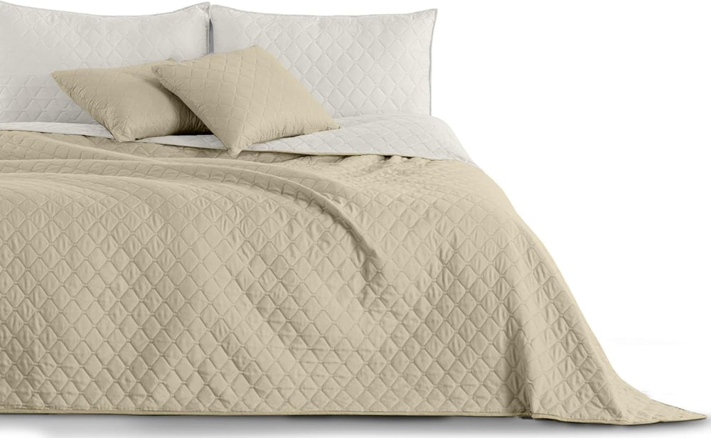 Decoking přehoz 200 X 220 Cm Grafitová Antracitová Stříbrná Šedá Oboustranná přehoz snadná údržba Axel Postele a deky Besuche den DecoKing-Store Axel bílá béžová 240 X 260 Cm