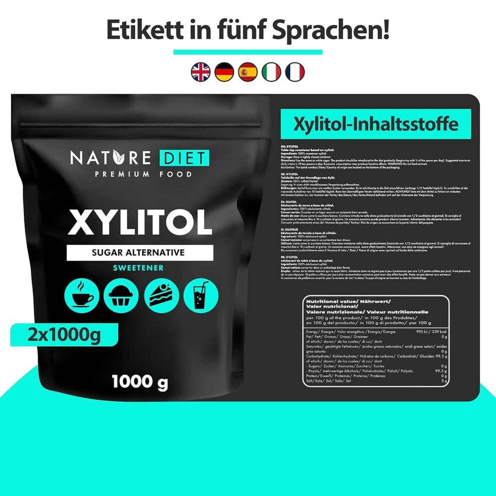Nature Diet Xylitol, 1 kg sladidel Naty Shop