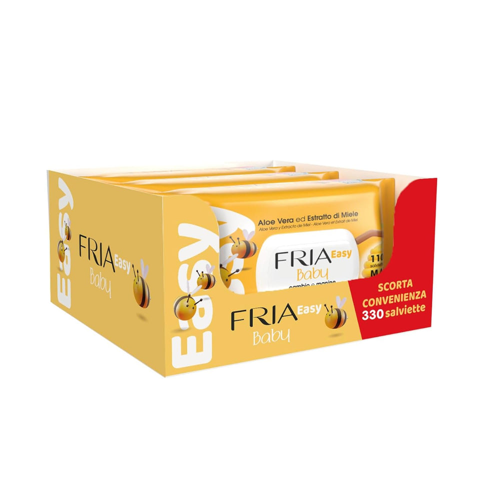 Easy Baby vlhčené ubrousky s Aloe Vera a výtažkem z medu zvlhčující pokožku, dermatologicky testováno, balení 20 ubrousků