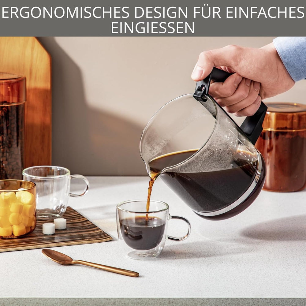 Espressor cu filtru Krups T8, 850 wați, oprire automată, 8-12 cești, capacitate 1 l, filtru permanent, întrerupător iluminat pornit/oprit, ușor de utilizat, negru, KM4689