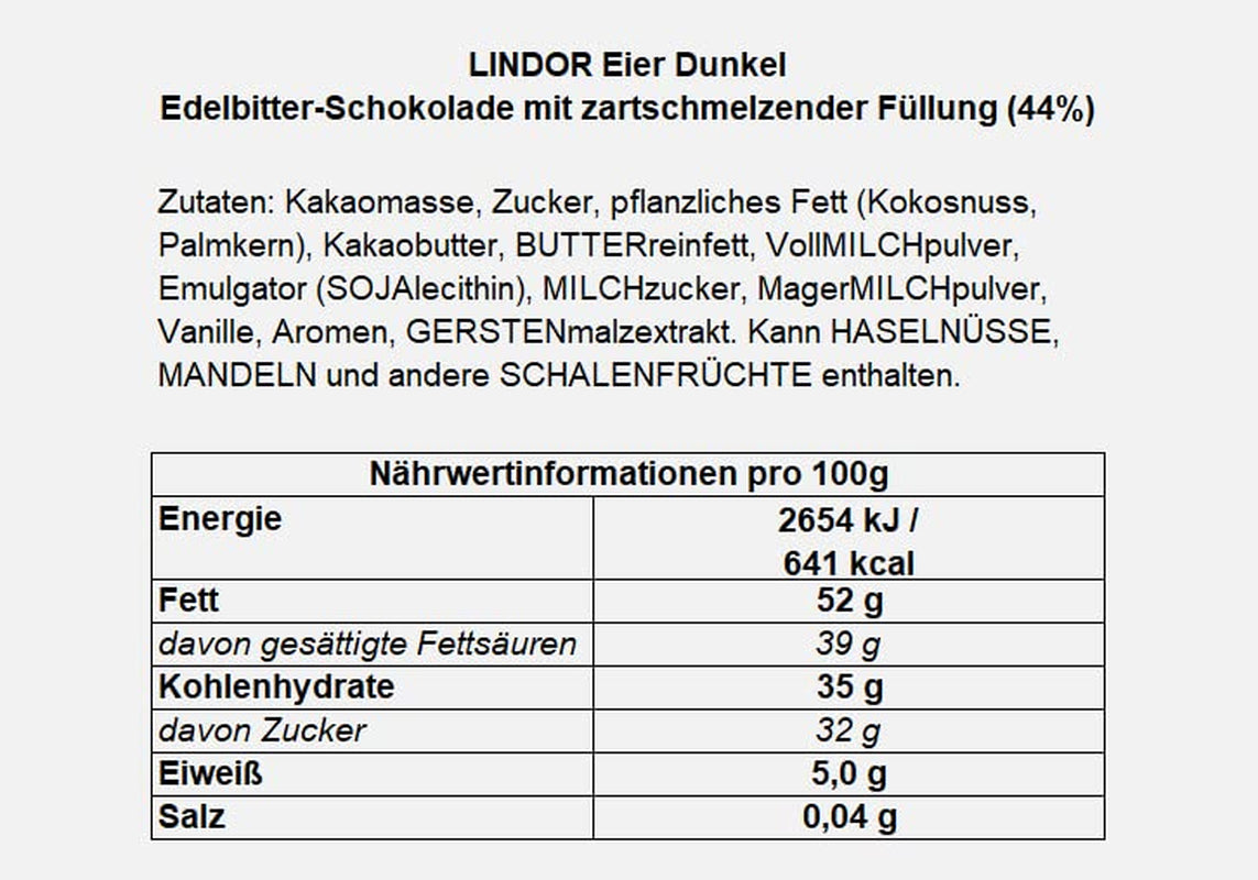 Vejce LINDOR s čokoládou Lindt | 4 krabice po 450 g | Vejce LINDOR s mléčnou čokoládou rozpouštějící se v ústech, bílou, tmavou a oříškovou náplní | Velikonoční čokoláda | Čokoládový dárek | Velikonoční vajíčka | Čokoládová vajíčka