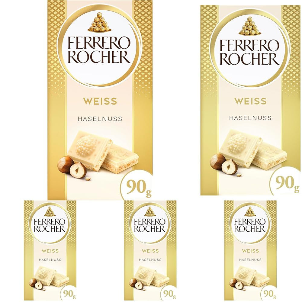 Ferrero Rocher Tyčinka - Bílá čokoláda s lískovými oříšky - Dárek k Valentýnu pro něj a pro ni - 1 čokoláda x 90g