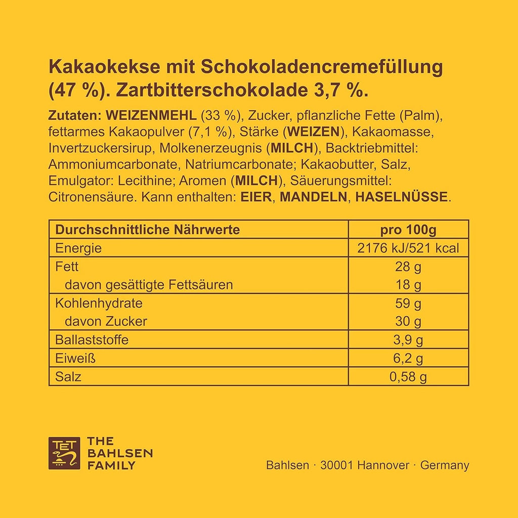 Fursecuri crocante cu cacao și cremă de ciocolată neagră, pachet de 14, pentru depozitare sau vânzare (14 x 190 g)
