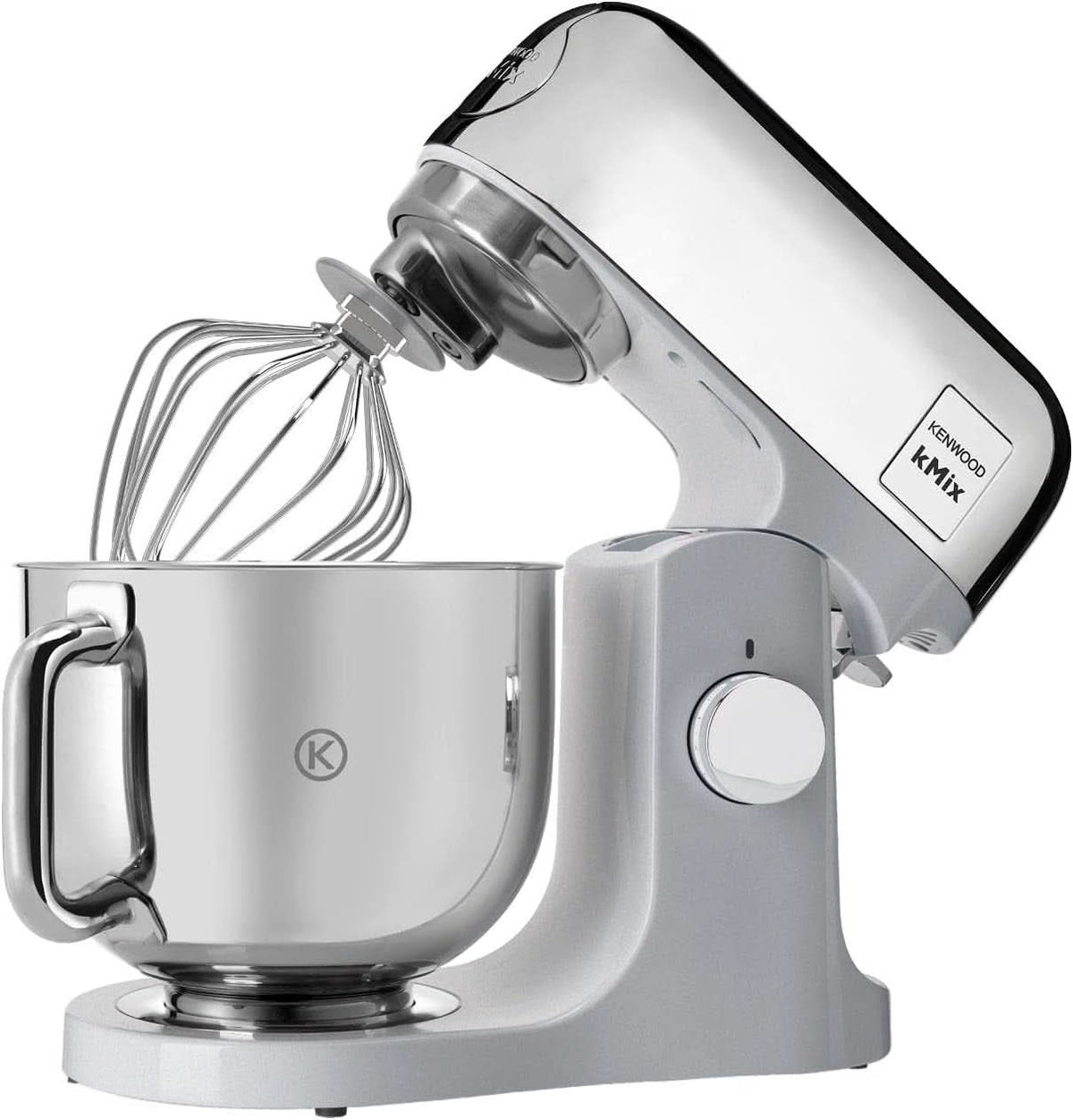 Kenwood Kmix Editions KMX760CH Küchenmaschine, 5 L Edelstahl Schüssel, Safe-Use-Sicherheitssystem, Metallgehäuse, 1000 Watt, Inkl. 3-Teiligem Patisserie-Set Und Spritzschutz, Chrom Matka a dítě Naty Shop