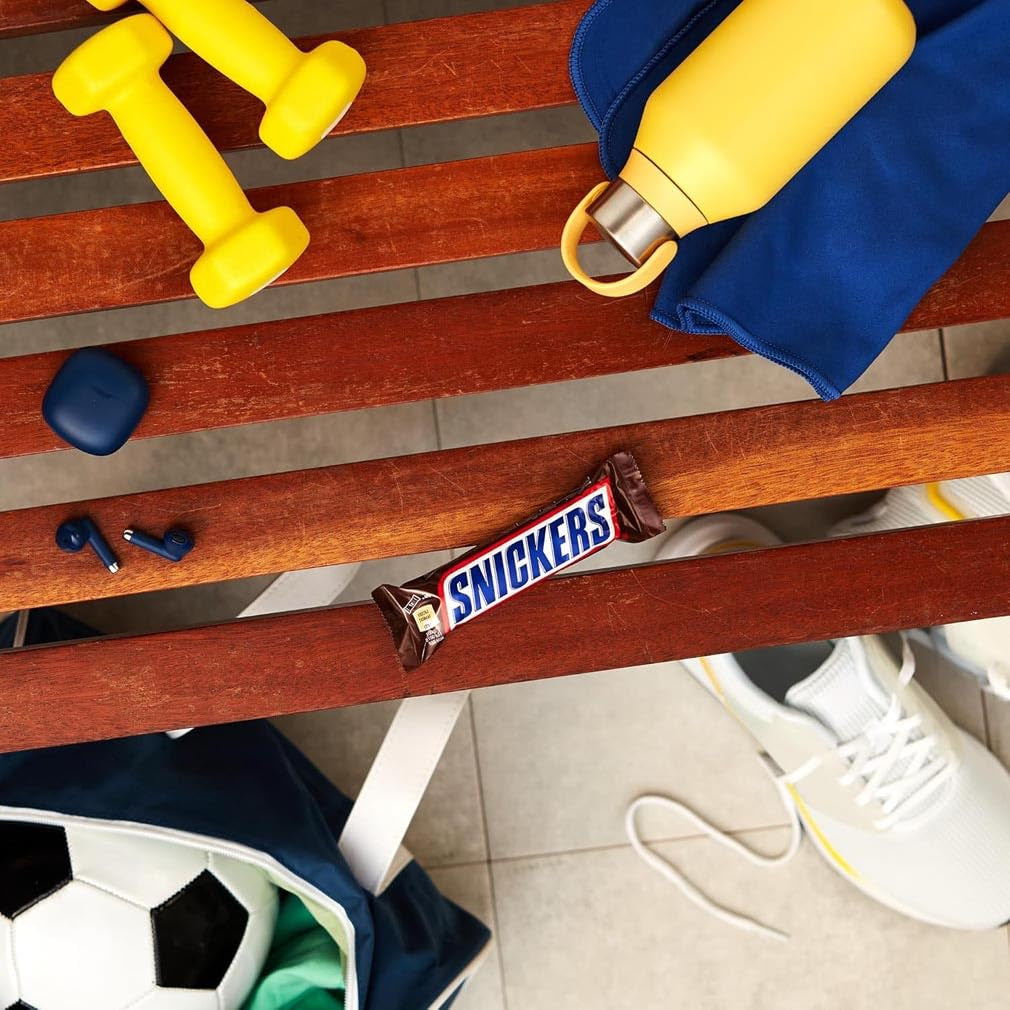 Snickers Čokoládová tyčinka Arašídový karamel 5 tyčinek | Fotbalová svačina | (1 x 5 x 50 g)