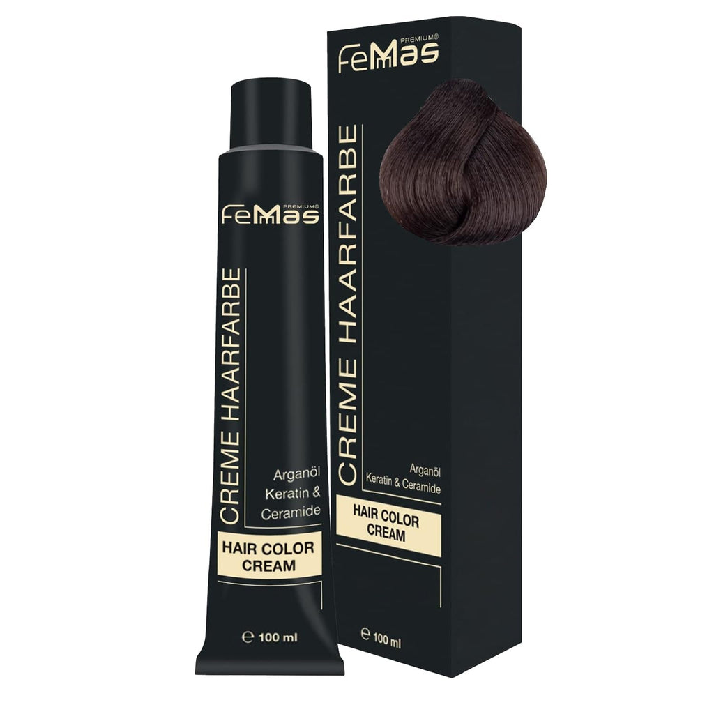 FemMas Hair Colour Pure & Mix Red I Cremă profesională cu ulei de argan, keratină și ceramide I Ca o vopsea de păr permanentă sau nuanță pentru rezultate radiante, de lungă durată I 100 ml