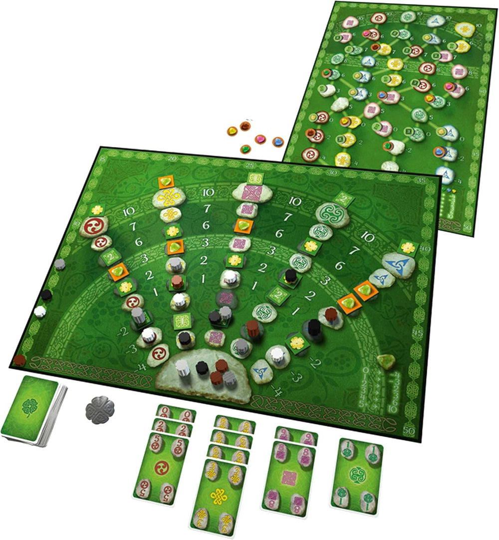 KOSMOS 691783 Keltis hra včetně rozšíření Keltis, klasická desková hra, rodinná hra pro 2-4 hráče od 10 let, společenská hra pro děti a dospělé, hra roku 2008