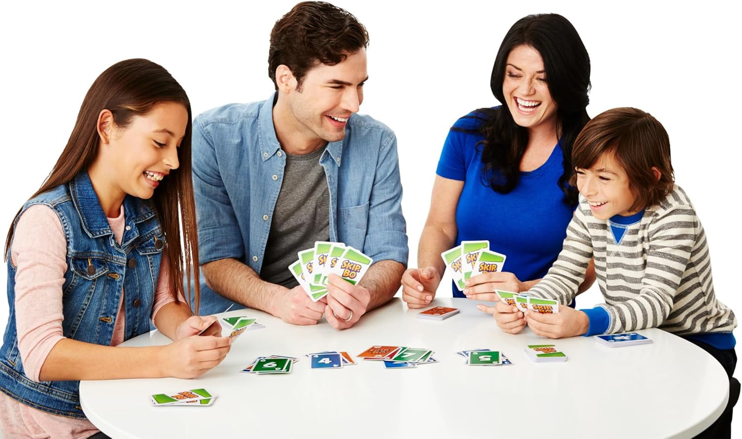 Mattel Games Skip-BO, rodinná karetní hra, perfektní jako dětská hra, cestovní hra nebo hra pro dospělé, desková hra, pro 2–6 hráčů, věk 7+, 52370