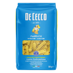 Fusilli 34, semolinové těstoviny Grano duro, 500 g