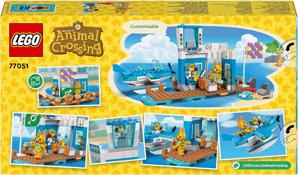 LEGO Animal Crossing Fly with Dodo Airlines, set de jocuri video, jucărie de aeroport, hidroavion și minifigurină pilot, cadou pentru fete și băieți cu vârsta de 7+ 77051 Seturi de constructie Besuche den LEGO-Store
