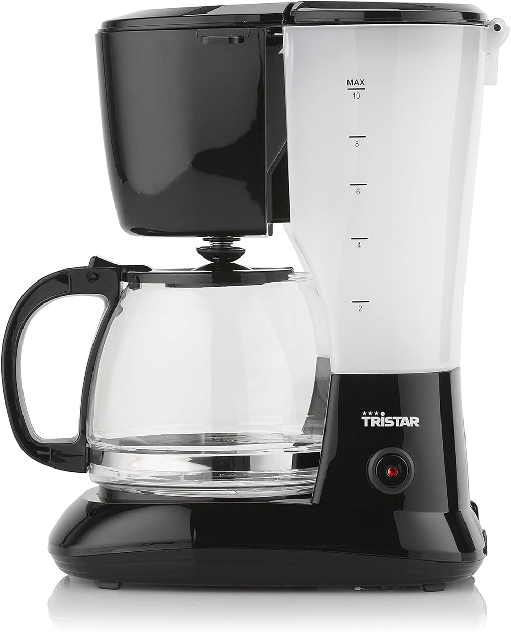 Cafetieră Tristar cu capacitate de 1,25 l – pentru 10-12 cești, potrivită și pentru camping, CM-1245, neagră