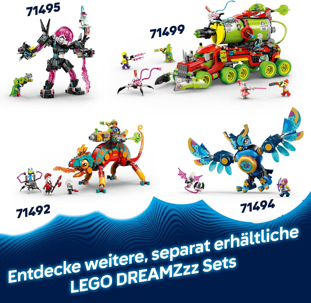 LEGO DREAMZzz Albtraumhai-U-Boot - Modulární sada se 2 stavebními prvky, 2 abnehmbaren Fluggeräten a 5 minifigurkami, vč. Mateo und Astrid - Dárek pro dívky a chlapce od 9 let - 71500
