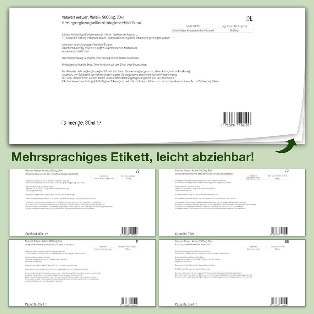 Extrakt z listů divizna, 30 ml, bez alkoholu Arome Naty Shop