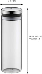 WMF Depot borcan de depozitare sticlă 1,5l, înălțime 28,5 cm, borcan de depozitare cu capac & Depot borcan de depozitare sticlă 2l, înălțime 36 cm, borcan de depozitare cu capac Cutii depozitare alimente Naty Shop