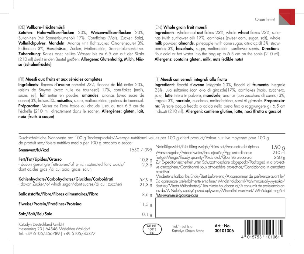 Müsli z celého ovoce Trek'n Eat