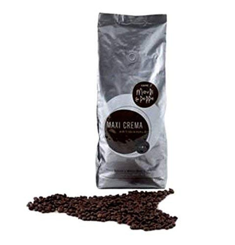 Maxi Crema 1000g Boabe de Cafea Întregi - Măiestrie originală italiană de prăjire pentru cele mai înalte exigențe! Cafea, Cappuccino, Espresso, Latte Macchiato