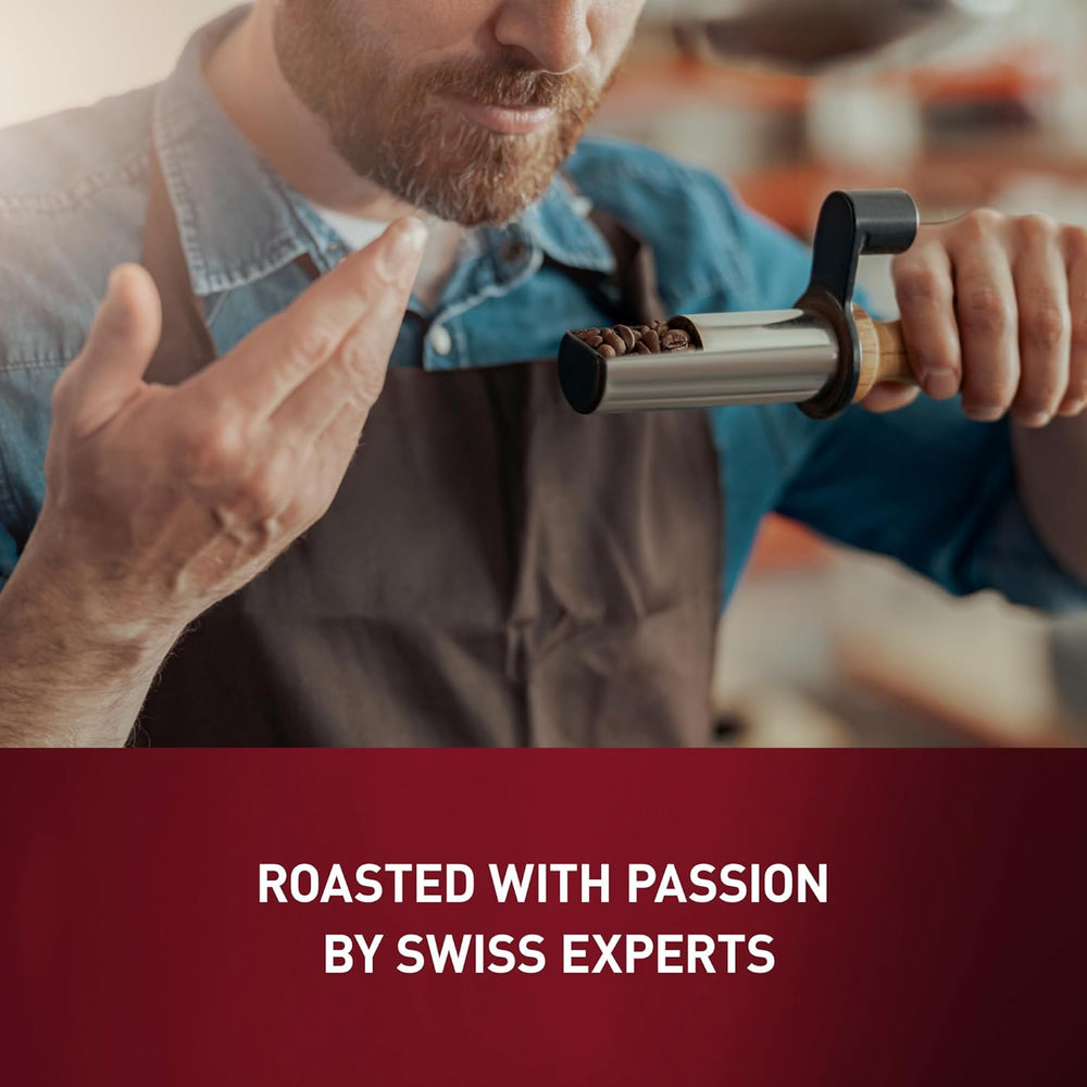 Schwiizer Schüümli Intenso, boabe de cafea Arabica/Robusta, corpolente și intense, ideale pentru espressoare automate, tărie 4/5, prăjire medie, Rainforest Alliance, 1kg