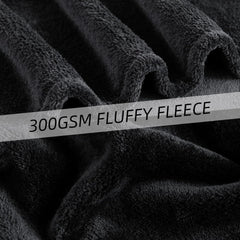 Útulná přikrývka Nadýchaná fleecová přikrývka 130 X 150 cm Přikrývky na pohovku Přikrývka na pohovku Velké měkké přikrývky a přehozy pro dospělé Přehozy na pohovku Teplé černé postele a přikrývky, které lze prát v pračce Good Nite