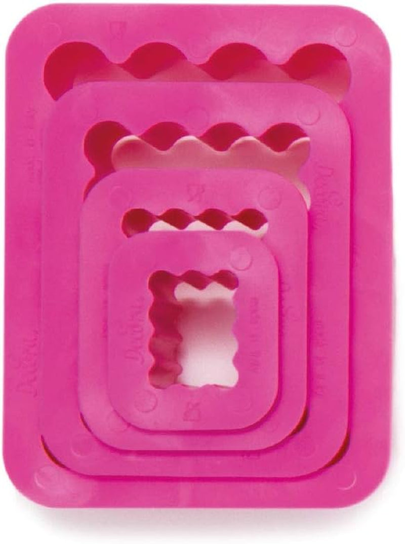 0255310 Set forme de biscuiți dreptunghiulare, ondulate, 4 piese 1,5-3,5-5,5-7,5 cm