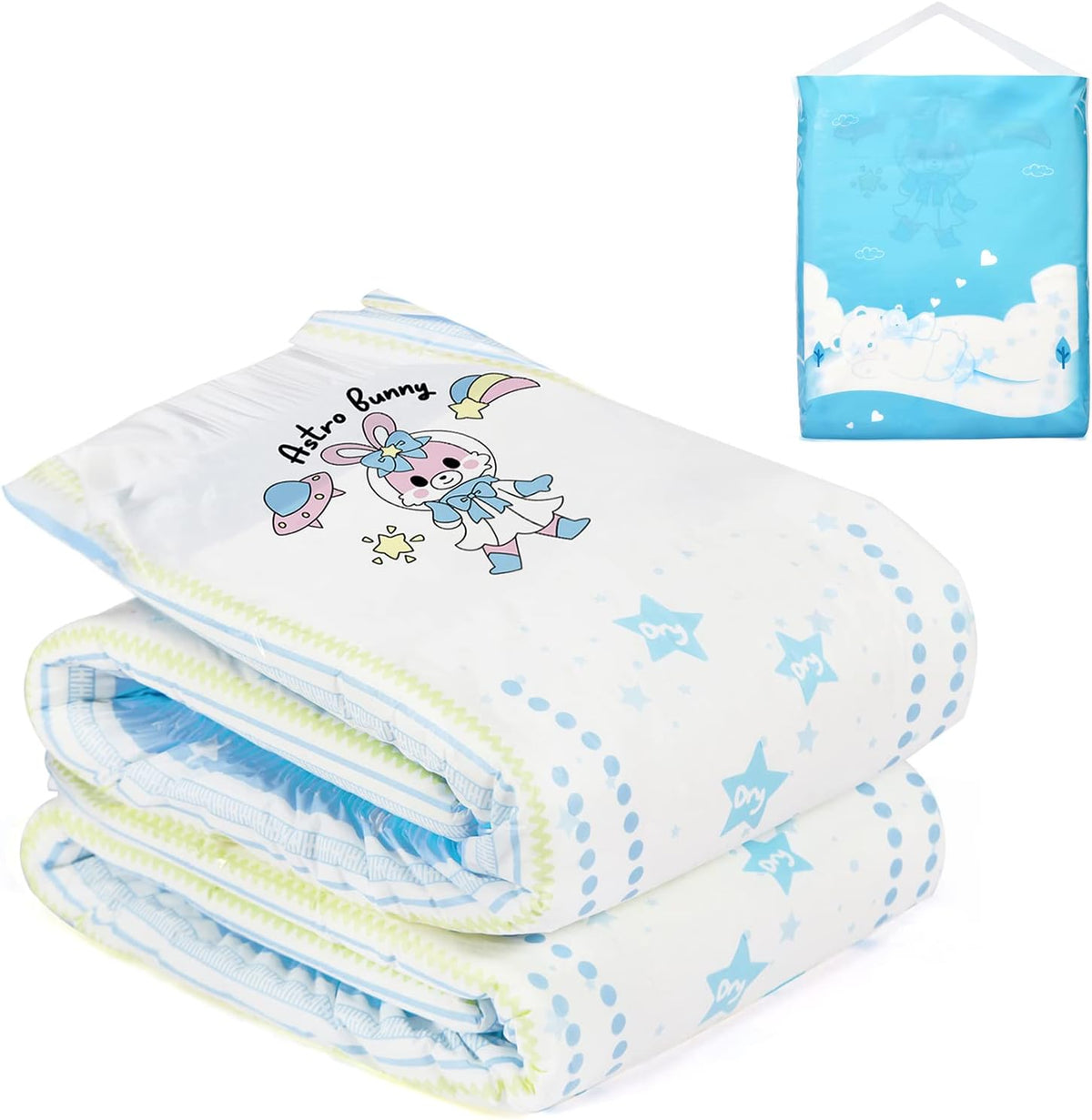 Pleny s potiskem pro dospělé 5500-5800 ml 2 balení, 3 potisky Náhodný sortiment - Astro Miminka (L)