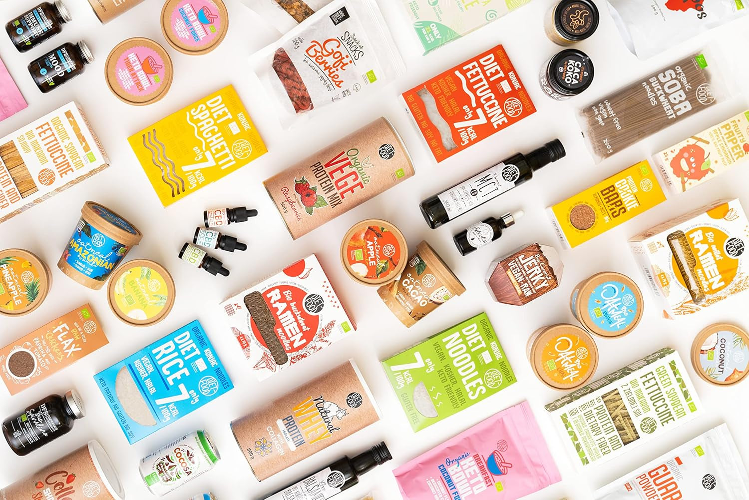 DIETNÍ POTRAVINY Bio Shirataki Konjac instantní rýže, Nízkosacharidový, Nízkokalorický, Veganský, Bez tuku, Bez sóji, Bez lepku, Keto Friendly, Hubnutí, 300 gramů