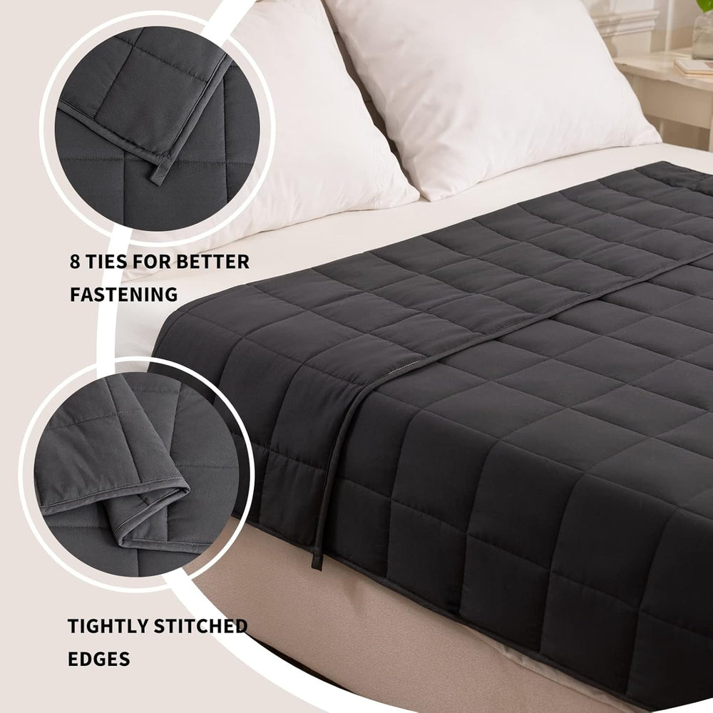 Good Nite Weighted deka pro dospělé Těžká deka pro klidné smysly Šedá 8 Kg 150 X 200 Cm Přikrývky a přikrývky Naty Shop