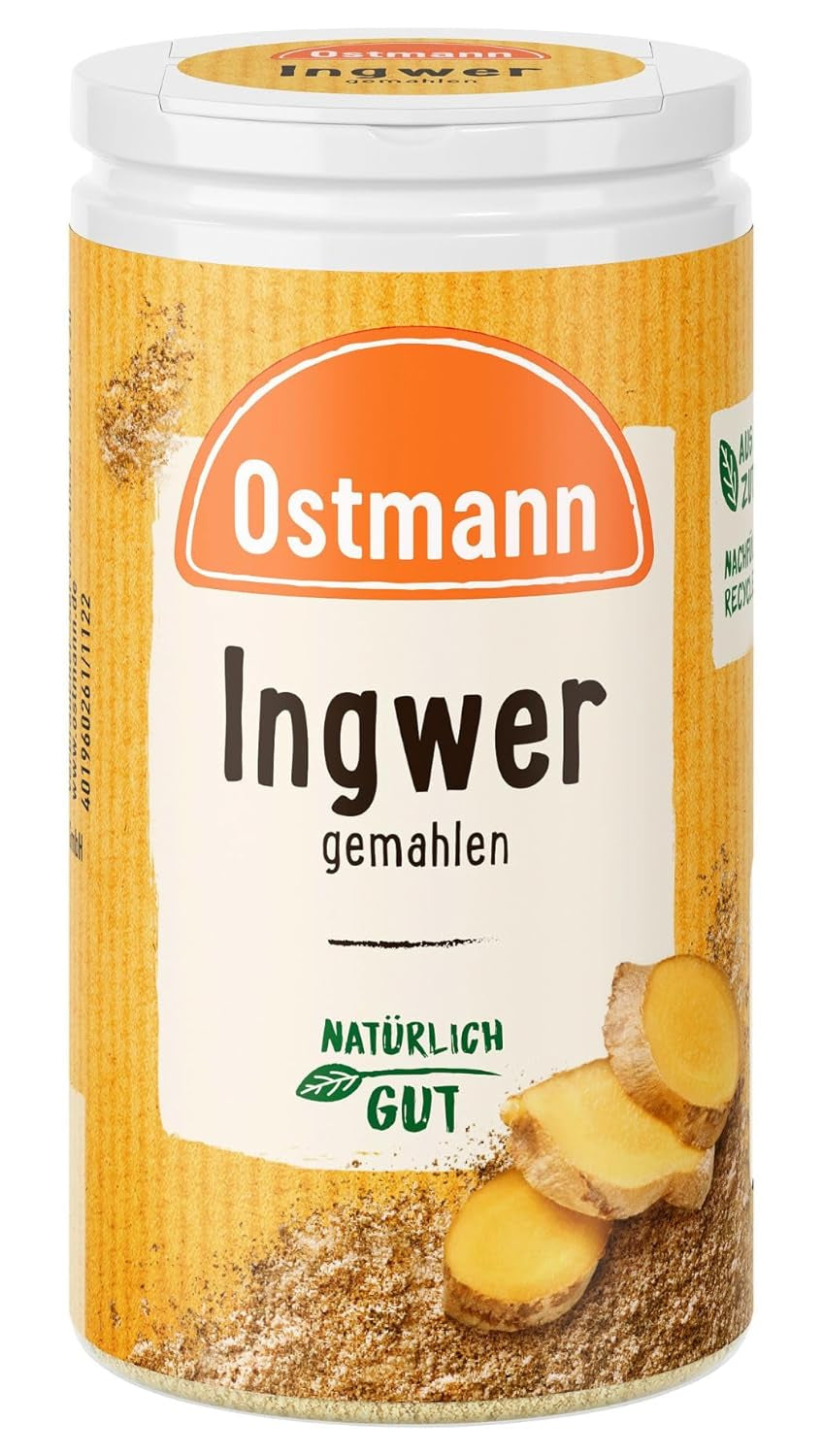 Ostmann Gewürze - Ingwer gemahlen | Nachfüllbare & recyklovatelné balení | 30 g in der Streudose