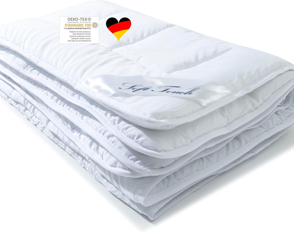 Aqua-Textil 4-sezónní přikrývka 135X200Cm Přikrývky vázané Zimní 800G Léto 600G Klimatizace Oeko-Tex Přikrývky a přikrývky Naty Shop 135 X 200 Cm Lehké letní mikrovlákno