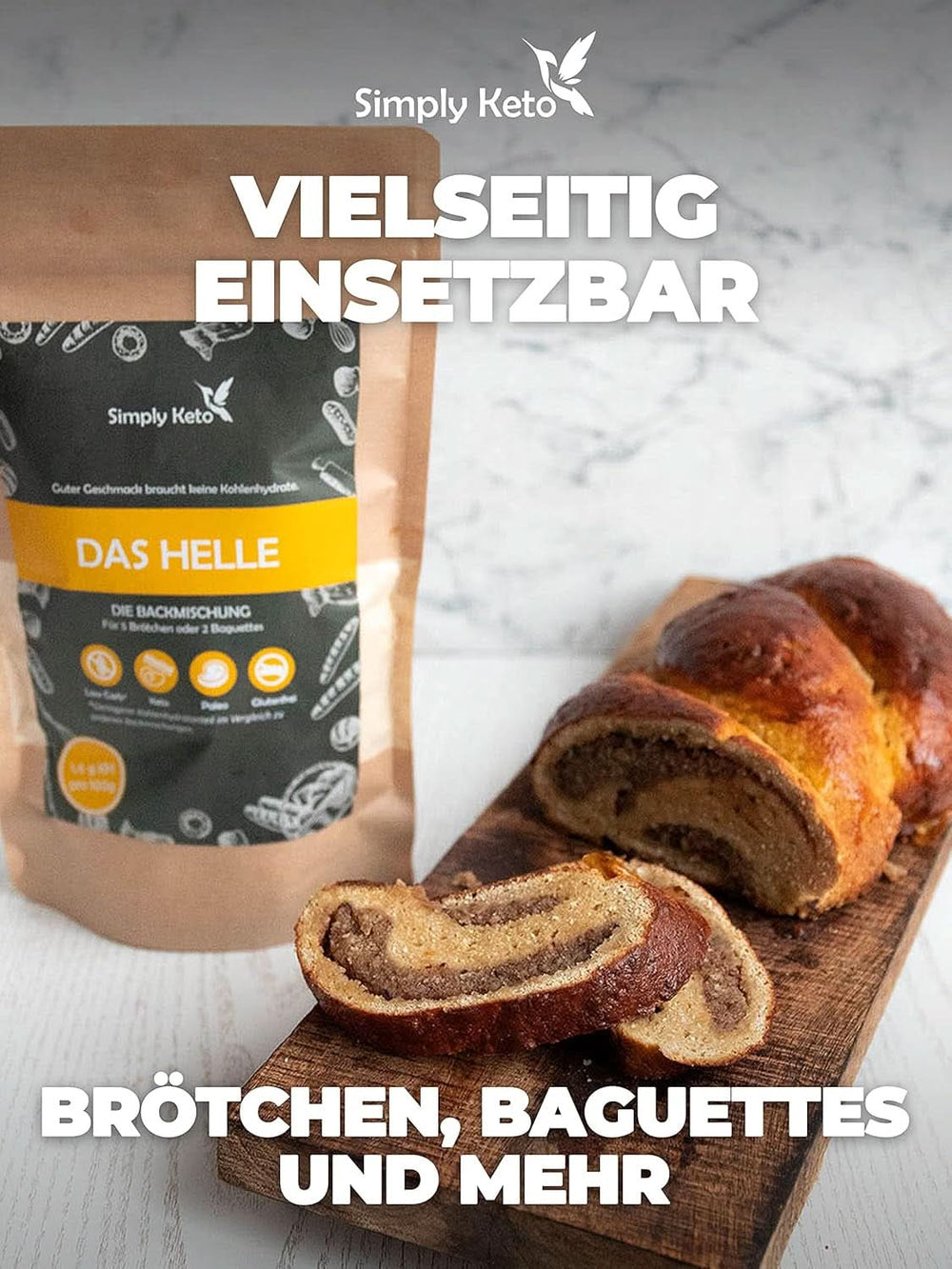 Simply Keto The Light Lower Carb* Chléb, Směs na bezlepkový chléb, 260 gramů Kitchen Naty Shop