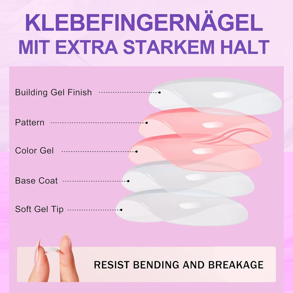 Set 420 de unghii false - Unghii tip balerina cu gel moale, acoperire completă, unghii artificiale cu gradient alb nud pentru lipire, unghii false pentru arta unghiilor (Ballerina White Nude)