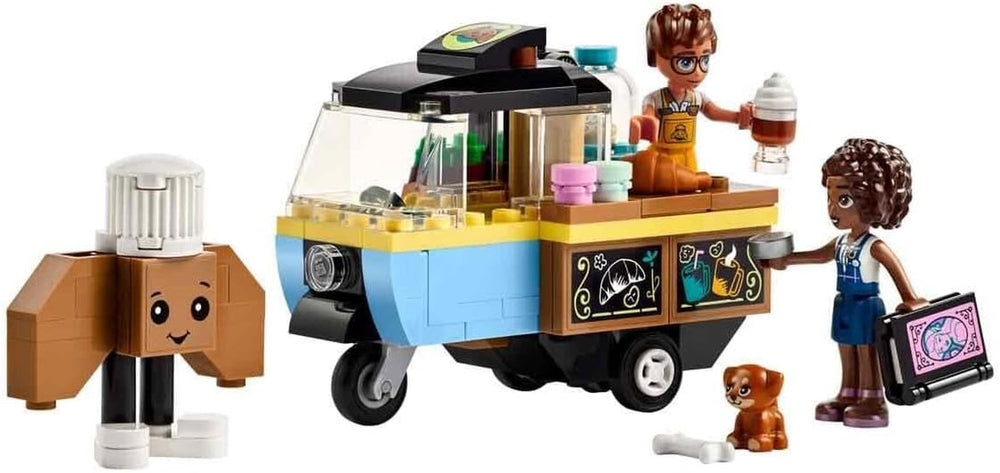 LEGO Friends Rolling Café Malá hračka na pečení pro děti, dárek pro dívky a chlapce 6 let, vzdělávací hračka s Aliyou, Julesem a psem Airou 42606 Stavebnice Beuche den LEGO-Store