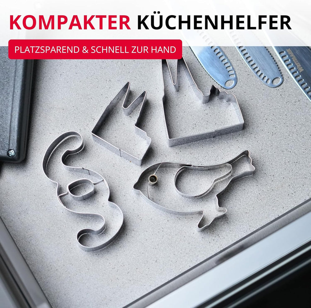 Formă de biscuiți Westmark Sparrow – Formă de biscuiți din oțel inoxidabil – Formă precisă pentru biscuiți, aluat și multe altele – Forme de biscuiți pentru Paște și Crăciun, 8 cm