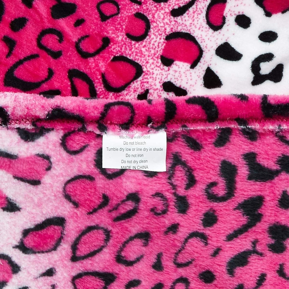 Home Must Haves Queen/King Zebra Žirafa Safari Zvířecí potisk Celoroční super měkká teplá pohovka Throw Deka Velikost postele Růžová Polyester Růžová Leopardí přikrývky a přikrývky Naty Shop