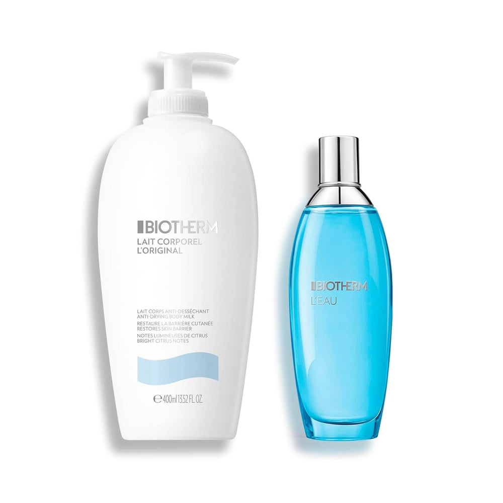 Biotherm Lait Corporel L'Original, Hydratační tělové mléko s planktonem, 400 ml Kosmetika a Beauty Naty Shop Tělové mléko 400 ml + Tělový sprej 100 ml Sada