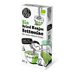 Fettuccine Konjac Shirataki Organic 80g - Nízkokalorický a nízkosacharidový, bezlepkový, nízkosacharidový, vhodný pro keto diety, s tapiokovou moukou