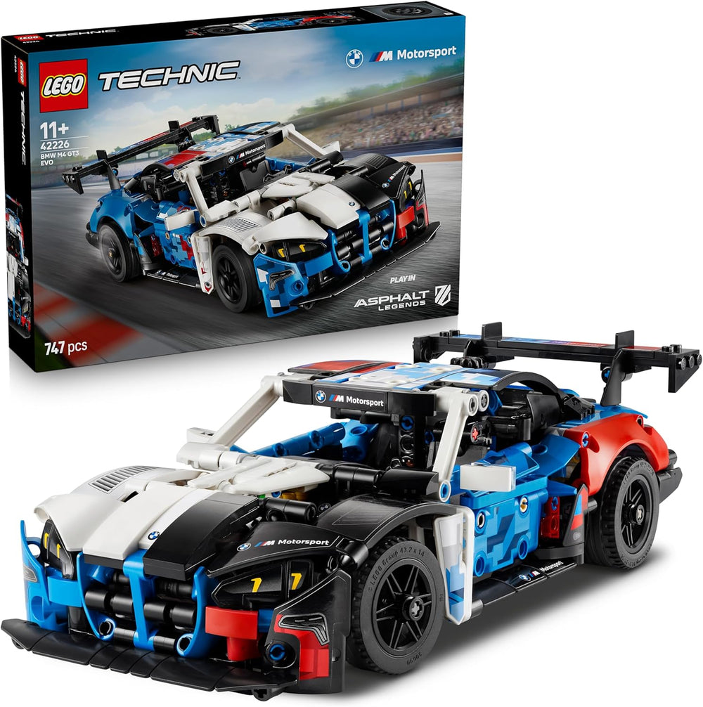 LEGO Technic BMW M4 GT3 EVO Závodní auto - Modellbausatz s motorem V6, řízením a otevřenými dveřmi - Herní dárek pro chlapce od 11 Jahren & Jugendlich Motorsport Fans - 42226