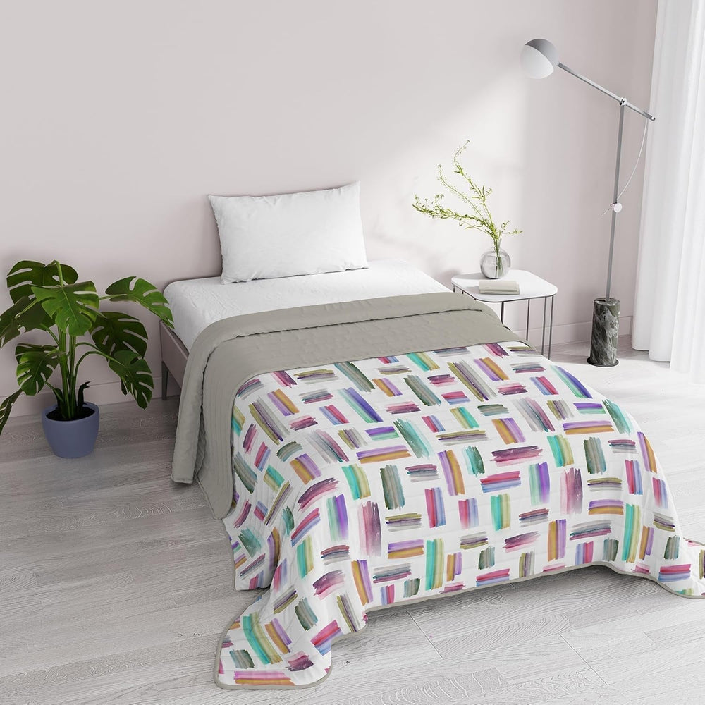 Fantasy italské povlečení z mikrovlákna léto 1,5 lůžka Murrine Quilts & Quilts Naty Shop Multicolor 1 Posto E Mezzo