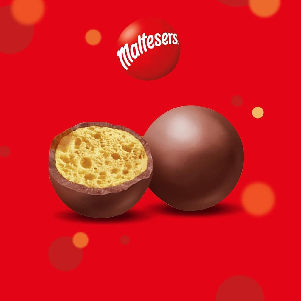 Čokoládové kuličky Maltesers s křupavým a lehkým středem, vzdušná čokoládová svačina, 1 balení (1 x 175 g)