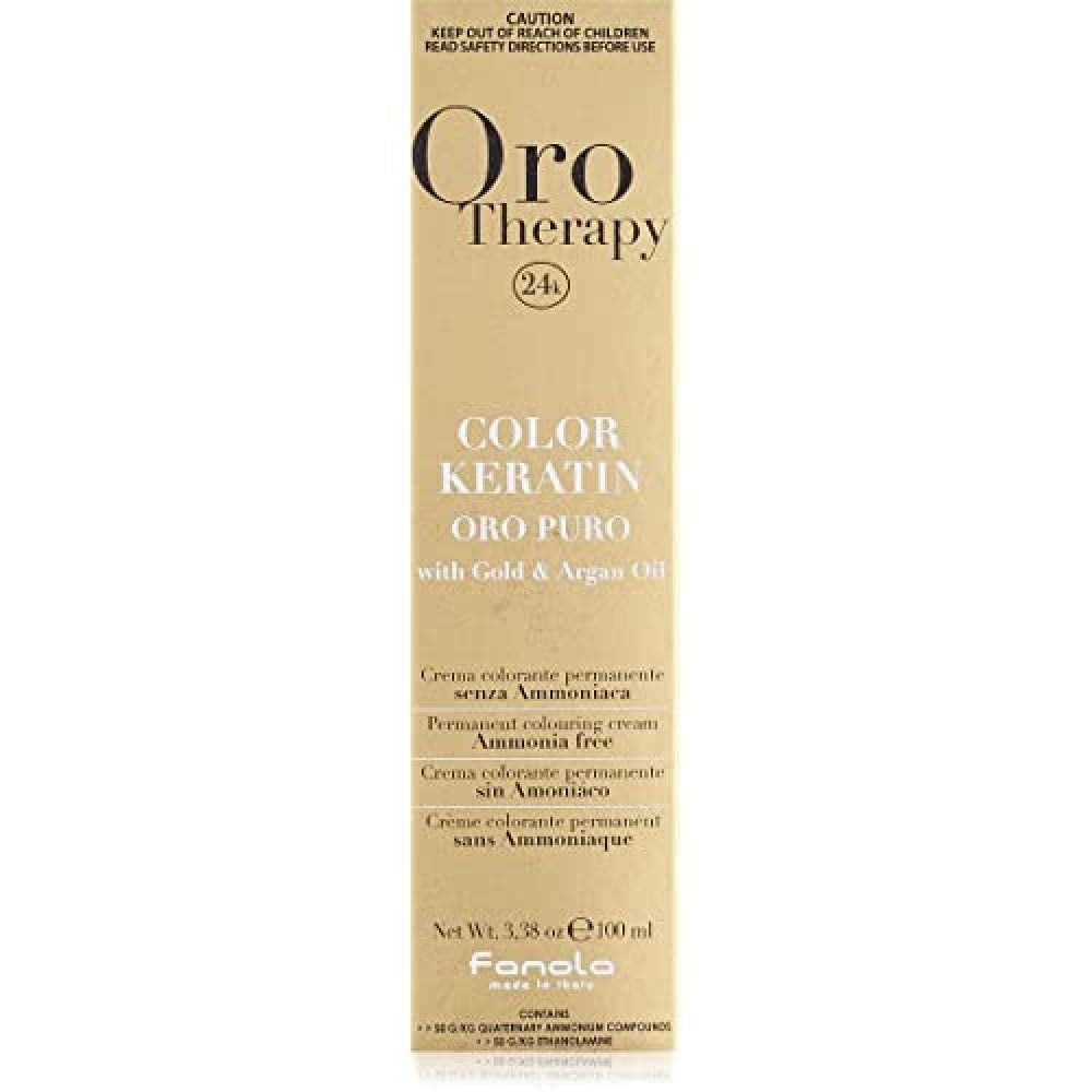 Fanola Oro Therapy Color Keratin 5.0 100ml Vopsea pentru par Naty Shop 11.1 Super Blonde Platinum Ash