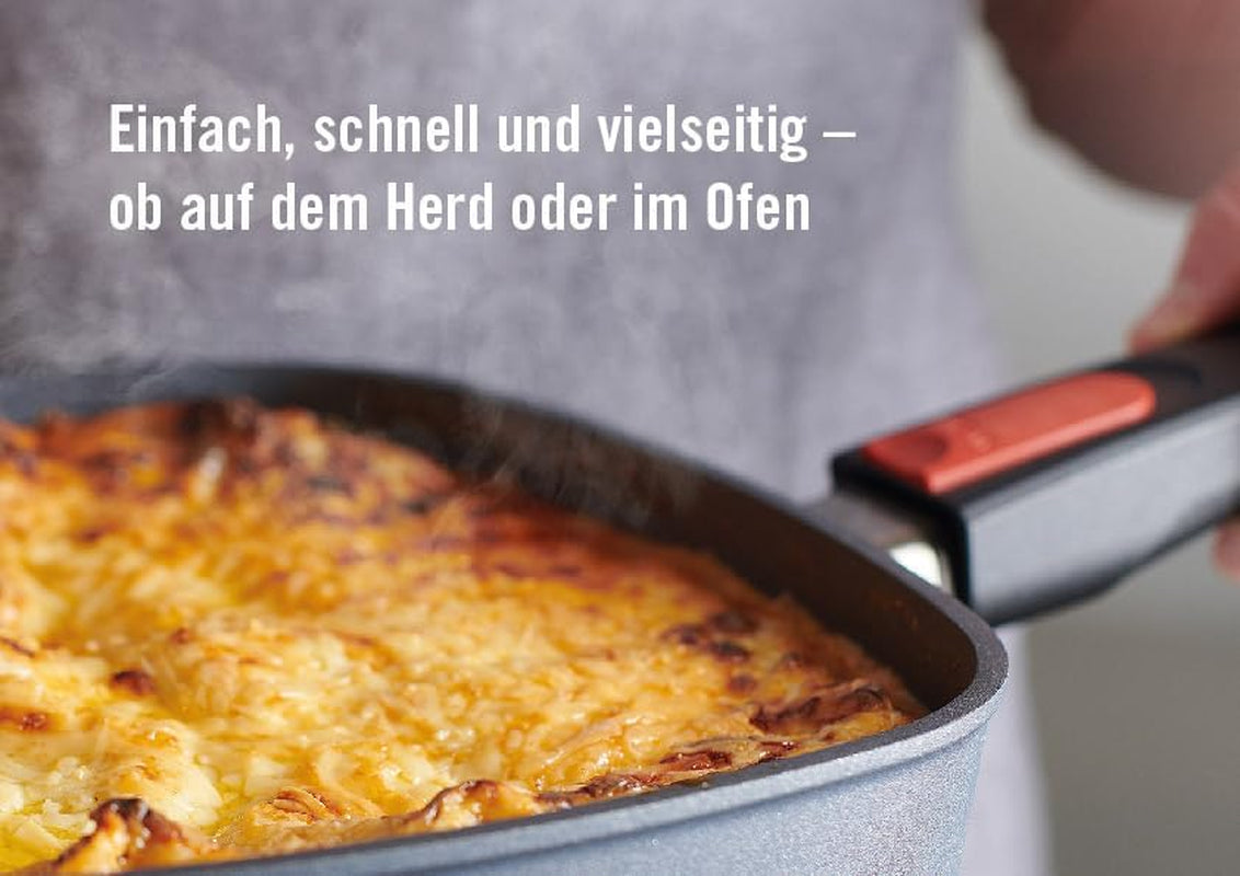 Plochá pánev Woll Diamond Lite - Indukce -, Ø 20 cm, výška 5 cm, S odnímatelnou rukojetí - Vhodné pro všechny typy varných desek, Hliníkový litý, Nepřilnavý povrch Hrnce a pánve Naty Shop