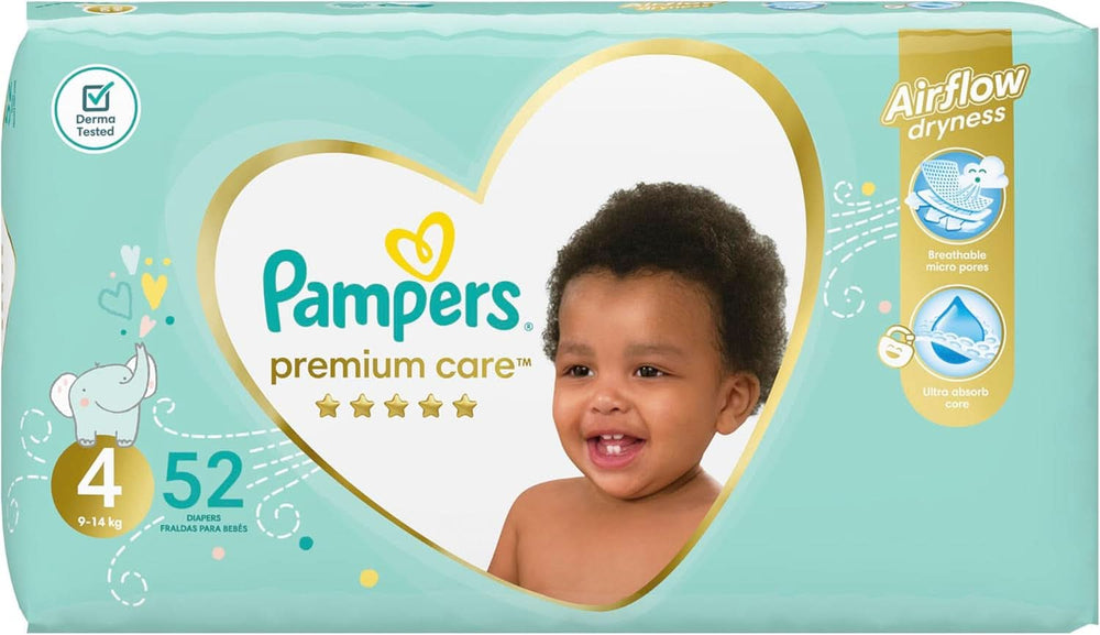 Pampers Premium Care 4,8 - 14 Kg, 52 ks Mother and Baby Naty Shop