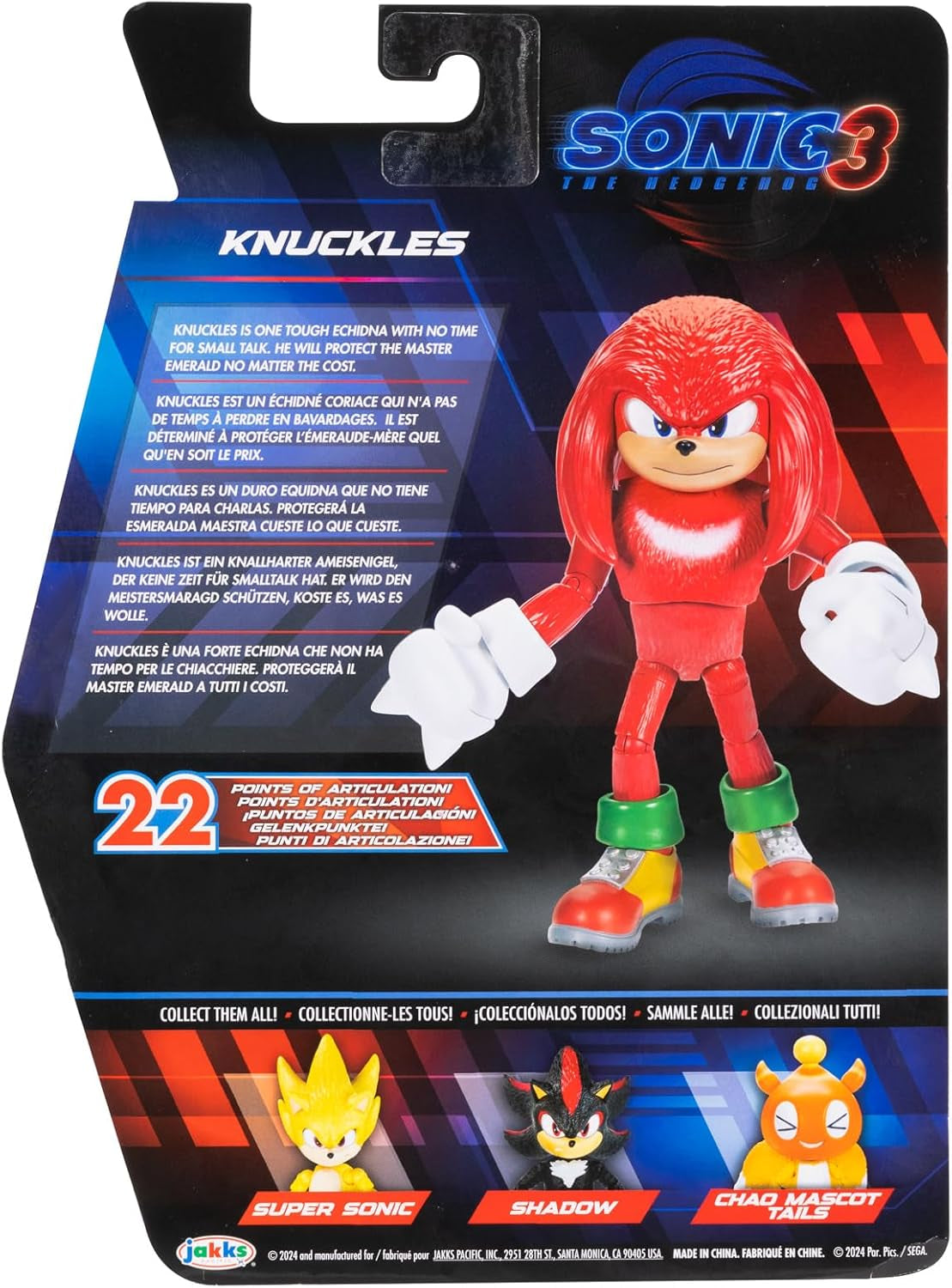 Sonic 3 Movie figurine, 13cm, Knuckles Action figures Naty Shop