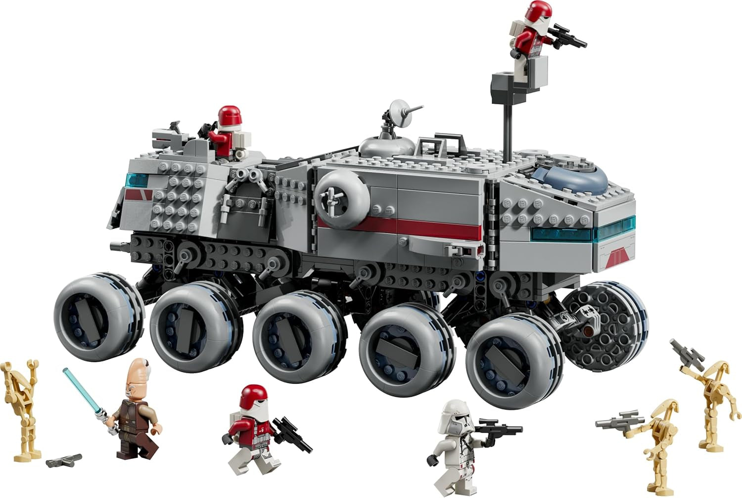 LEGO Star Wars: The Clone Wars Republikanischer Juggernaut - Spielzeug mit Transportfahrzeug - Bauset mit Lichtschwert - Kreatives Spielzeug für Kinder und Erwachsene Fans - 75413