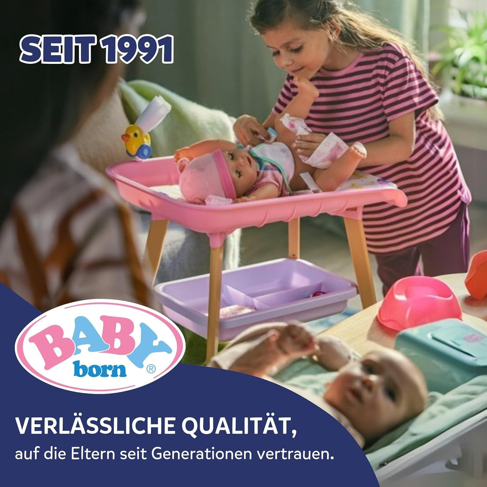 BABY born Carla - 43 cm große Puppe - Hochwertiges Blondes Haar mit Strähnen - Benötigt Keine Batterien - Geeignet für Kinder ab 4 Jahren - Inkl. 7 Accessoires