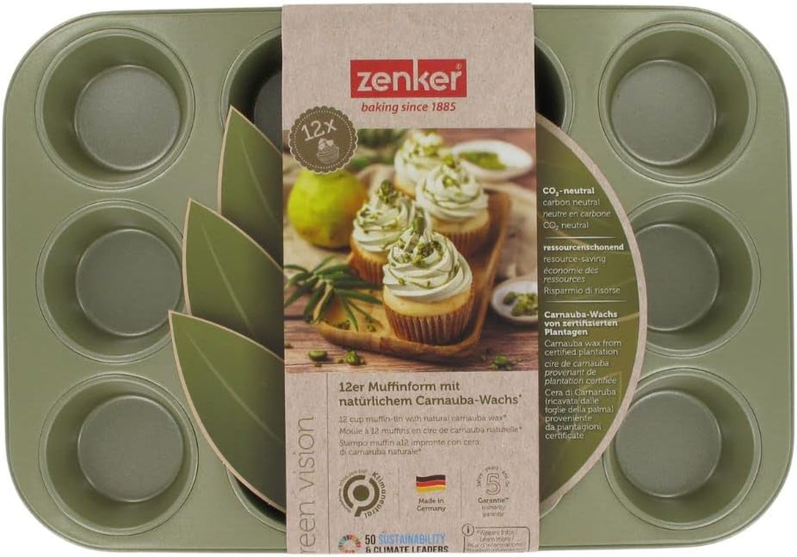 Zenker Muffinform Für 12 Stück – Ressourcenschonende Und Klimaneutrale Backform Für Muffins Und Cupcakes – 12Er Muffinblech Mit Veganer Antihaftbeschichtung Formy a plechy na pečení Naty Shop